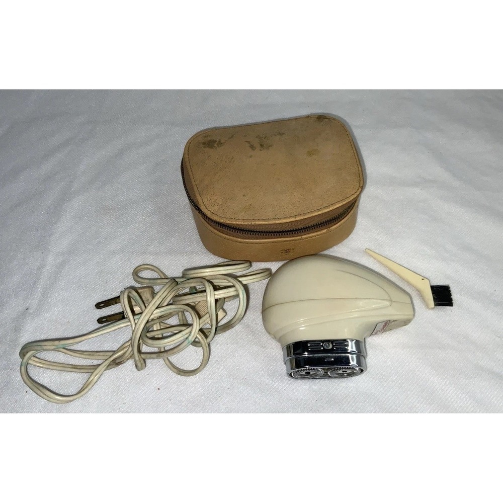 Vintage 1950's Classic‎ Norelco Rotary Electric Speedshaver Mid Century w/ Case